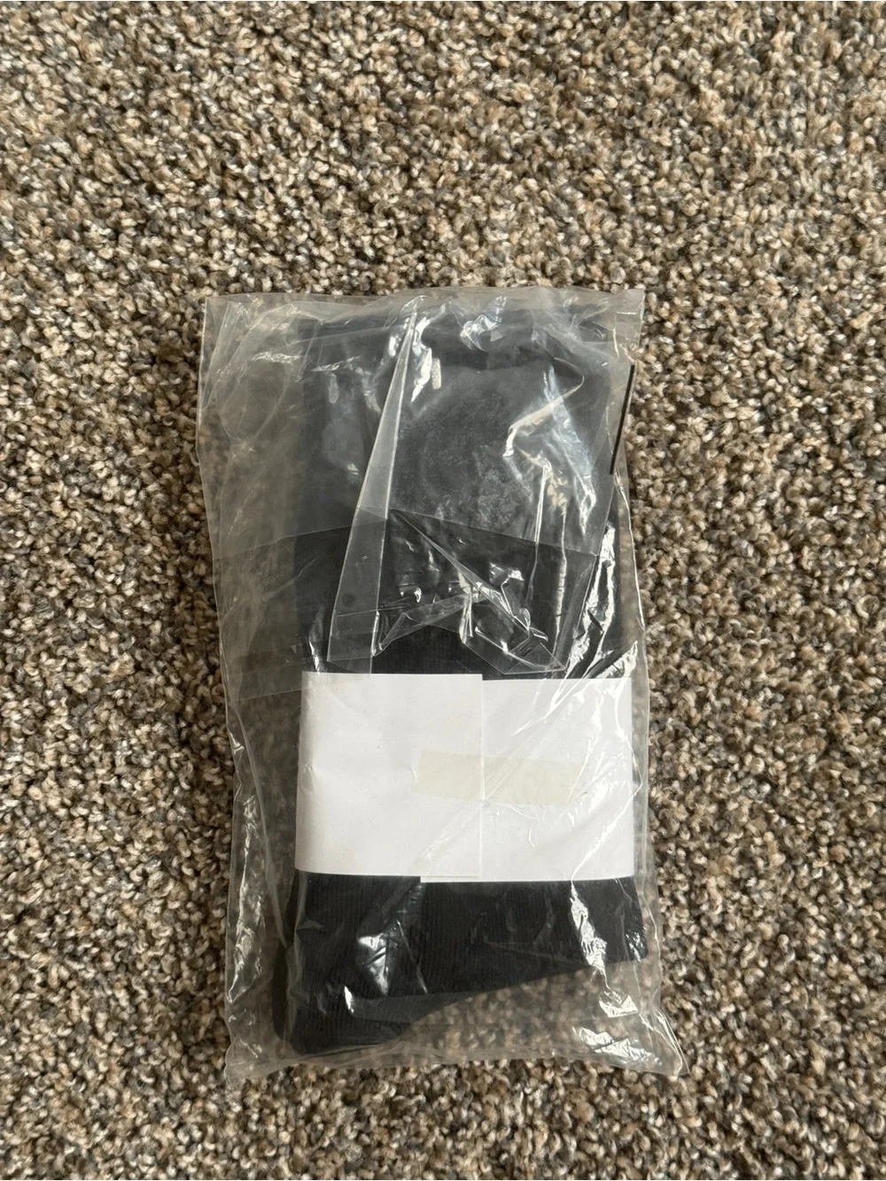 Men's Black Dress Socks with Blue Pattern